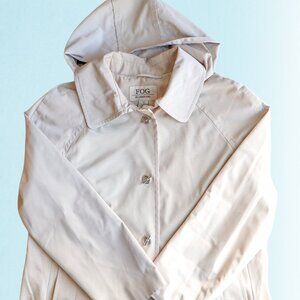 London Fog Beige Rain Coat 🌧️ Classic Trench with Hood